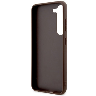 Pouzdro Guess 4G Metal Gold Logo pro Samsung Galaxy S24+ - hnědé