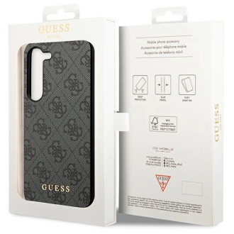 Pouzdro Guess 4G Metal Gold Logo pro Samsung Galaxy S24+ - černé