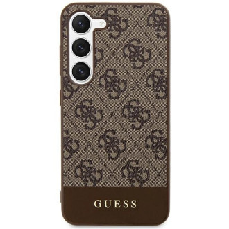 Pouzdro Guess 4G Stripe Collection pro Samsung Galaxy S24+ - hnědé