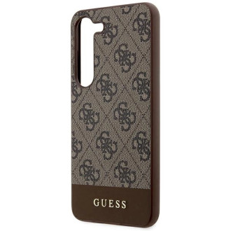 Pouzdro Guess 4G Stripe Collection pro Samsung Galaxy S24+ - hnědé