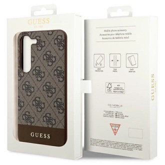 Pouzdro Guess 4G Stripe Collection pro Samsung Galaxy S24+ - hnědé