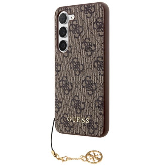 Pouzdro Guess 4G Charms Collection pro Samsung Galaxy S24+ - hnědé