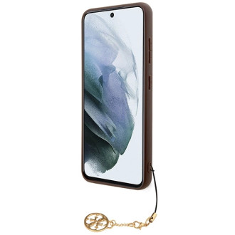 Pouzdro Guess 4G Charms Collection pro Samsung Galaxy S24+ - hnědé