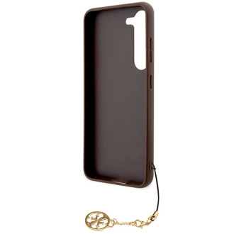 Pouzdro Guess 4G Charms Collection pro Samsung Galaxy S24+ - hnědé