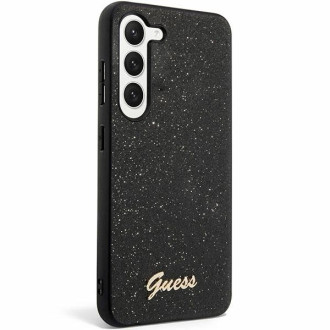 Pouzdro Guess Glitter Script pro Samsung Galaxy S24+ - černé