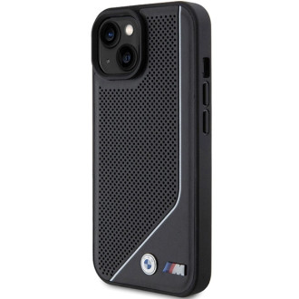 BMW Perforated Twisted Line MagSafe Case pro iPhone 15/14/13 – černý
