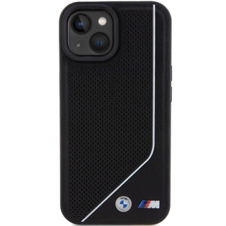 BMW Perforated Twisted Line MagSafe Case pro iPhone 15/14/13 – černý