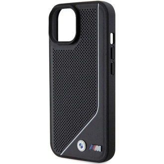 BMW Perforated Twisted Line MagSafe Case pro iPhone 15/14/13 – černý