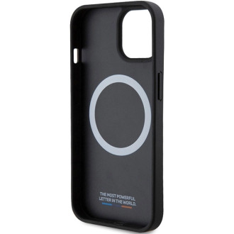 BMW Perforated Twisted Line MagSafe Case pro iPhone 15/14/13 – černý
