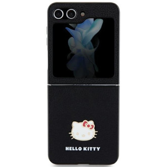 Pouzdro Hello Kitty Metal Logo Kitty Head pro Samsung Galaxy Z Flip 5 - černé