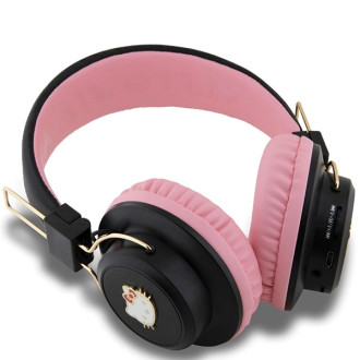 Bluetooth sluchátka do uší Hello Kitty Metal Logo - růžová