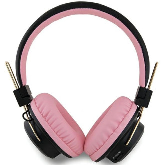 Bluetooth sluchátka do uší Hello Kitty Metal Logo - růžová