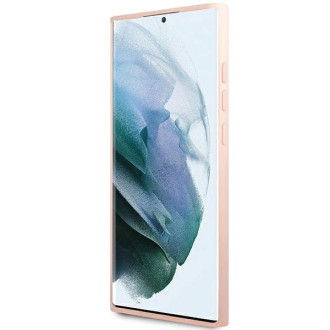 Karl Lagerfeld silikonové pouzdro Choupette Metal Pin pro Samsung Galaxy S23 Ultra - růžové
