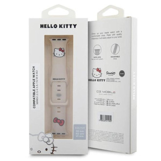 Hello Kitty silikonový Kitty řemínek na hlavu pro Apple Watch 38/40/41mm - béžový