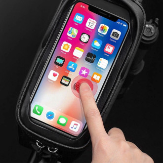 Pancéřová taška na kolo Rockbros B68-1 s krytem na telefon 1,5l - černá
