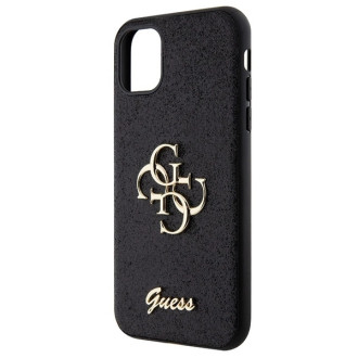 Pouzdro Guess GUHCN61HG4SGK pro iPhone 11 / Xr - černé Glitter Script Big 4G