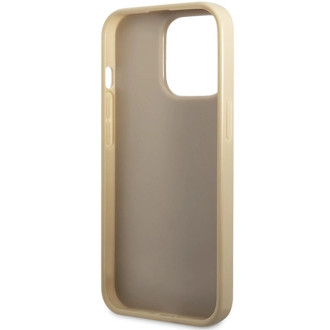 Pouzdro Guess GUHCP13XHG4SGD pro iPhone 13 Pro Max 6,7&quot; - zlaté Glitter Script Big 4G