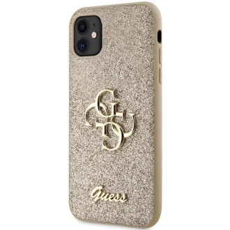 Pouzdro Guess GUHCN61HG4SGD pro iPhone 11 / Xr - zlaté Glitter Script Big 4G