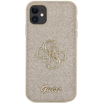 Pouzdro Guess GUHCN61HG4SGD pro iPhone 11 / Xr - zlaté Glitter Script Big 4G