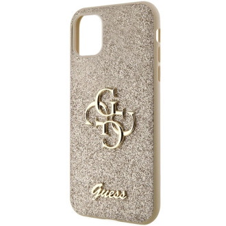 Pouzdro Guess GUHCN61HG4SGD pro iPhone 11 / Xr - zlaté Glitter Script Big 4G