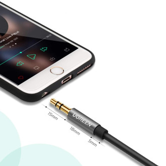 Ugreen cable AUX extension cable 3.5 mm mini jack 3m silver (10595)