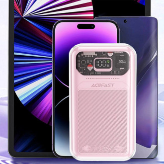 Powerbanka Acefast 20000mAh Sparkling Series rychlé nabíjení 30W růžová (M2)