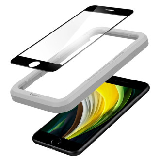 Tvrzené sklo Spigen ALM GLASS FC IPHONE 7 / 8 / SE 2020 / 2022 ČERNÉ