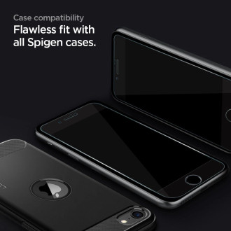 Tvrzené sklo Spigen ALM GLASS FC IPHONE 7 / 8 / SE 2020 / 2022 ČERNÉ