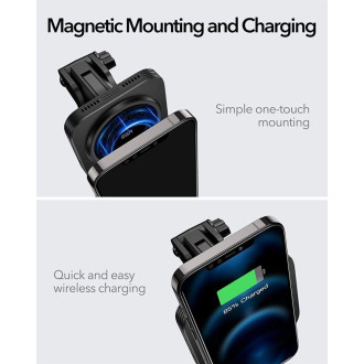 ESR Halolock magnetic wireless MagSafe charger car dashboard black (18048-0)