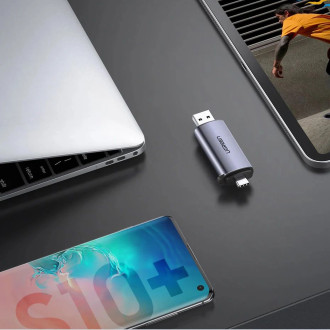 [ON RETURN] Ugreen SD / micro SD card reader for USB 3.0 / USB Type C 3.0 gray (50706)