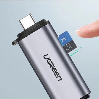 [ON RETURN] Ugreen SD / micro SD card reader for USB 3.0 / USB Type C 3.0 gray (50706)