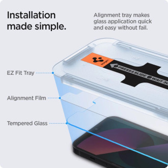 Tvrzené sklo Spigen GLAS.TR &quot;EZ FIT&quot; 2BAL IPHONE 13 / 13 PRO / 14