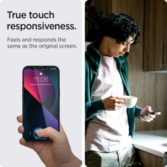 Tvrzené sklo Spigen GLAS.TR &quot;EZ FIT&quot; 2BAL IPHONE 13 / 13 PRO / 14