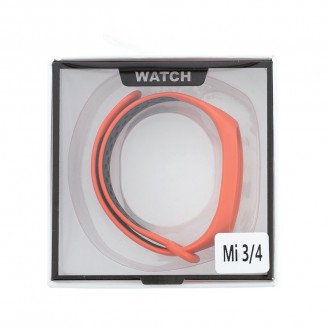 Tactical 284 Double Silikonový Řemínek pro Xiaomi Mi Band 3/4 Red/Black
