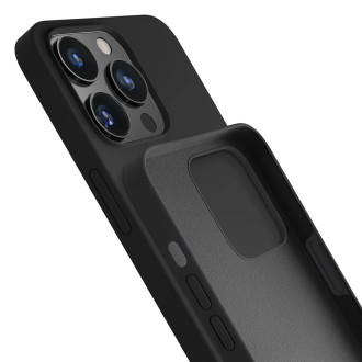 Silikonové pouzdro iPhone 13 Pro Max Series 3mk – černé