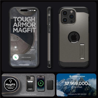 Spigen Tough Armor MagSafe, gunmetal - iPhone 15 Pro Max