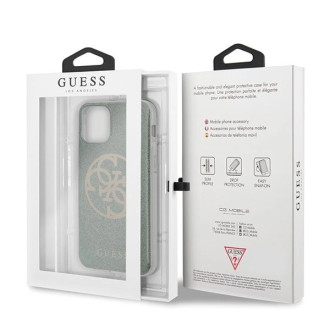 Guess GUHCN65PCUGLKA iPhone 11 Pro Max khaki hard case 4G Circle Glitter