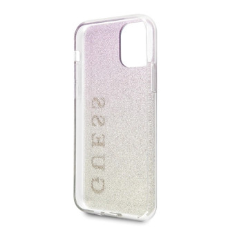 Guess GUHCN65PCUGLGPI iPhone 11 Pro Max rose gold/gold pink hard case Gradient Glitter