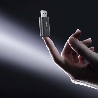 Ugreen Transmitter Bluetooth 5.1 vysílač / přijímač bezdrátový audio adaptér 3,5 mm Mini Jack Black (CM523 60300)