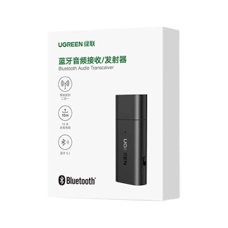 Ugreen Transmitter Bluetooth 5.1 vysílač / přijímač bezdrátový audio adaptér 3,5 mm Mini Jack Black (CM523 60300)