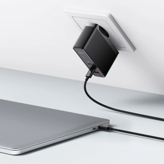 Baseus GaN5 Pro fast charger 2xUSB-C + USB 140W EU black (CCGP100201)