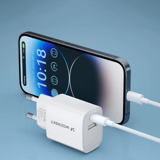 Wozinsky WGWCW USB-A USB-C 20W wall charger - white