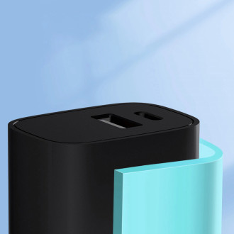 Wozinsky WGWCB USB-A USB-C 20W wall charger - black