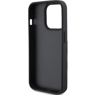Karl Lagerfeld Saffiano Cardslots and Stand Monogram Ikonik Patch case for iPhone 15 Pro Max - black