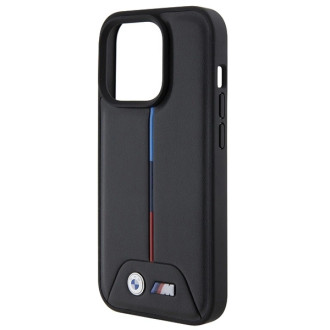 BMW Quilted Tricolor case for iPhone 15 Pro Max - black