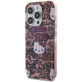 Hello Kitty IML Tags Graffiti case for iPhone 15 Pro - pink