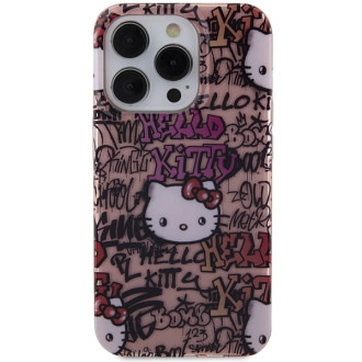 Hello Kitty IML Tags Graffiti case for iPhone 15 Pro - pink