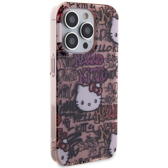 Hello Kitty IML Tags Graffiti case for iPhone 15 Pro - pink