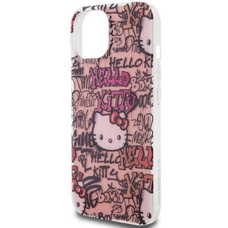 Hello Kitty IML Tags Graffiti case for iPhone 15 - pink