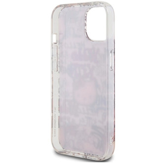 Hello Kitty IML Tags Graffiti case for iPhone 15 - pink